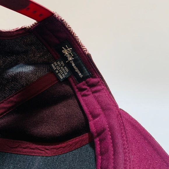 STUSSY wool blend Crossbone Snapback Hat 04' - Picture 4 of 5